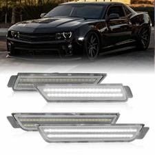 White Led Frontrear Fender 10-15 Lamp Chevy Camaro Chrome Marker Side Lights White Led Frontrear Fender 10-15 Lamp Chevy Camaro Chrome Marker Side Lights