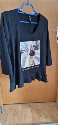 page shirt oberteil gr. S schwarz pailetten Top Pulli Pullover Glitzer Glitzer