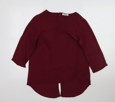 Matalan Damen rote Basic Bluse Größe 10   weinrot