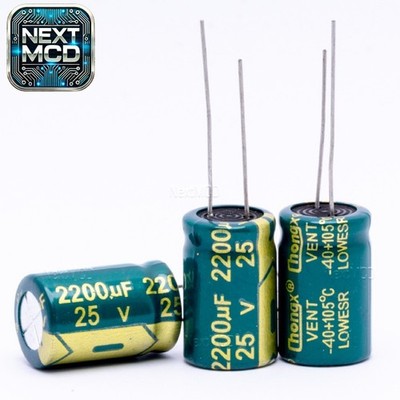 2200uF 25V 4 Stück  Elektrolytkondensator Radial Low ESR -40+105°C 13X20