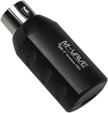 M-VAVE SK7 - Wireless MIDI Adapter, Bluetooth 5.0 DIN5 MIDI In/Out Interface for