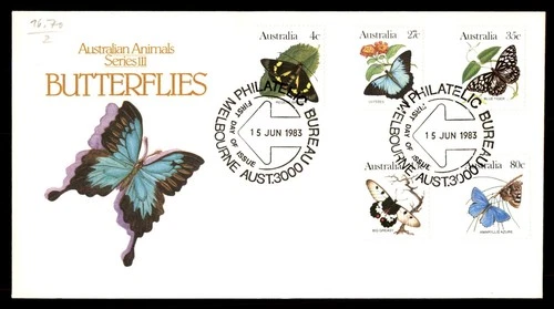 Mayfairstamps Australia FDC 1983 butterflies First Day Cover aax_17215