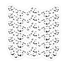 6pcs Halloween Temporary Face Tattoos, Bat Design Face Freckle Stickers