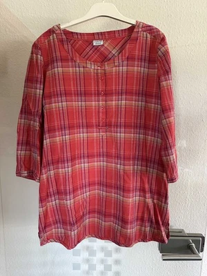 ESPRIT, Bluse ¾ Arm, rot-kariert, Gr. 38 - Bild 1 von 4