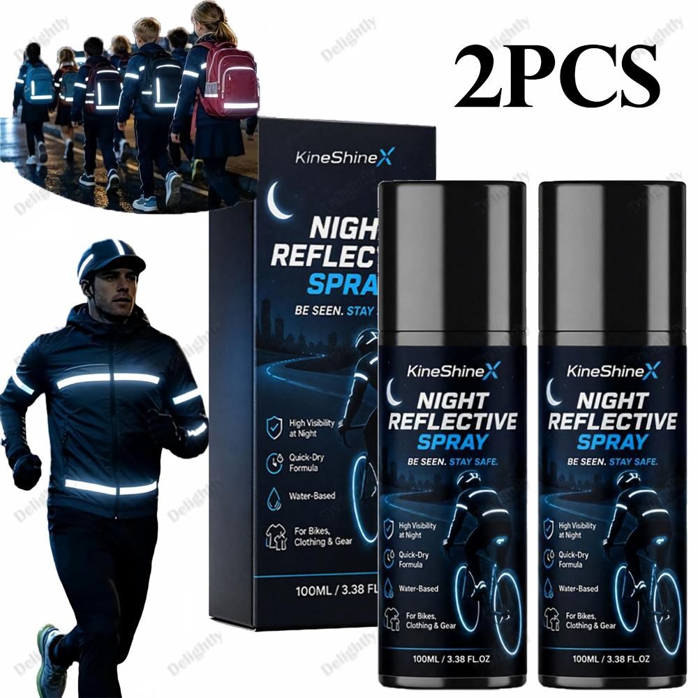 2X Night Reflective Spray, Clear Reflective SprayPaint,Weatherproof Safety Paint