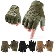 Tactical Fingerless Gloves for Men Military Combat Shooting Half-Finger Gloves
