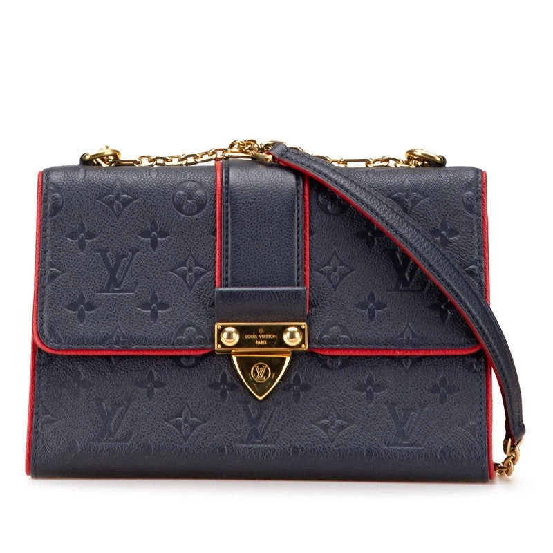 Louis Vuitton Saint Sulpice Monogram Empreinte Shoulder Bag Women Blue One Size