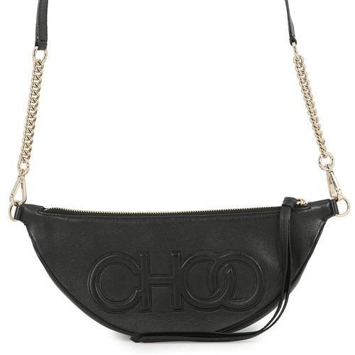 Jimmy Choo Shoulder Bag Logo Leather JIMMY CHOO Black [Safe] Jimmy Choo Bag