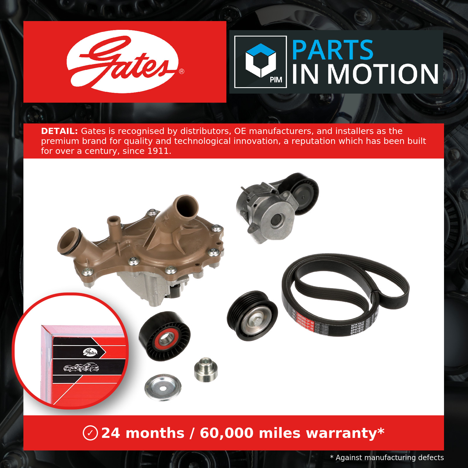 Fits GATES KP26PK1670 KP26PK1670 MICRO V WP KIT - Image 15