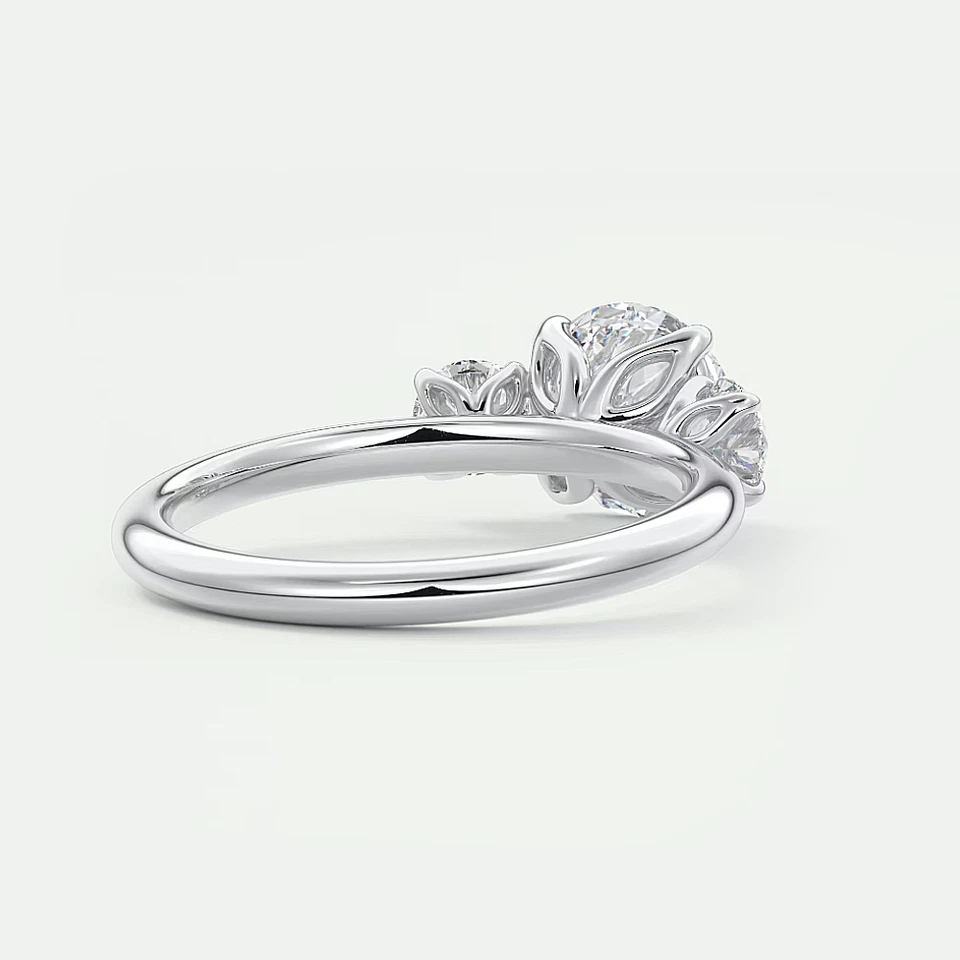 Women Wedding Ring Semi Mount 0.50 Ct Diamond Round Cut Setting 950 Platinum - Image 4 of 4