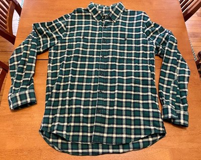 Vintage Gap Men's Green Plaid Flannel Shirt, Medium, MINT CONDITION