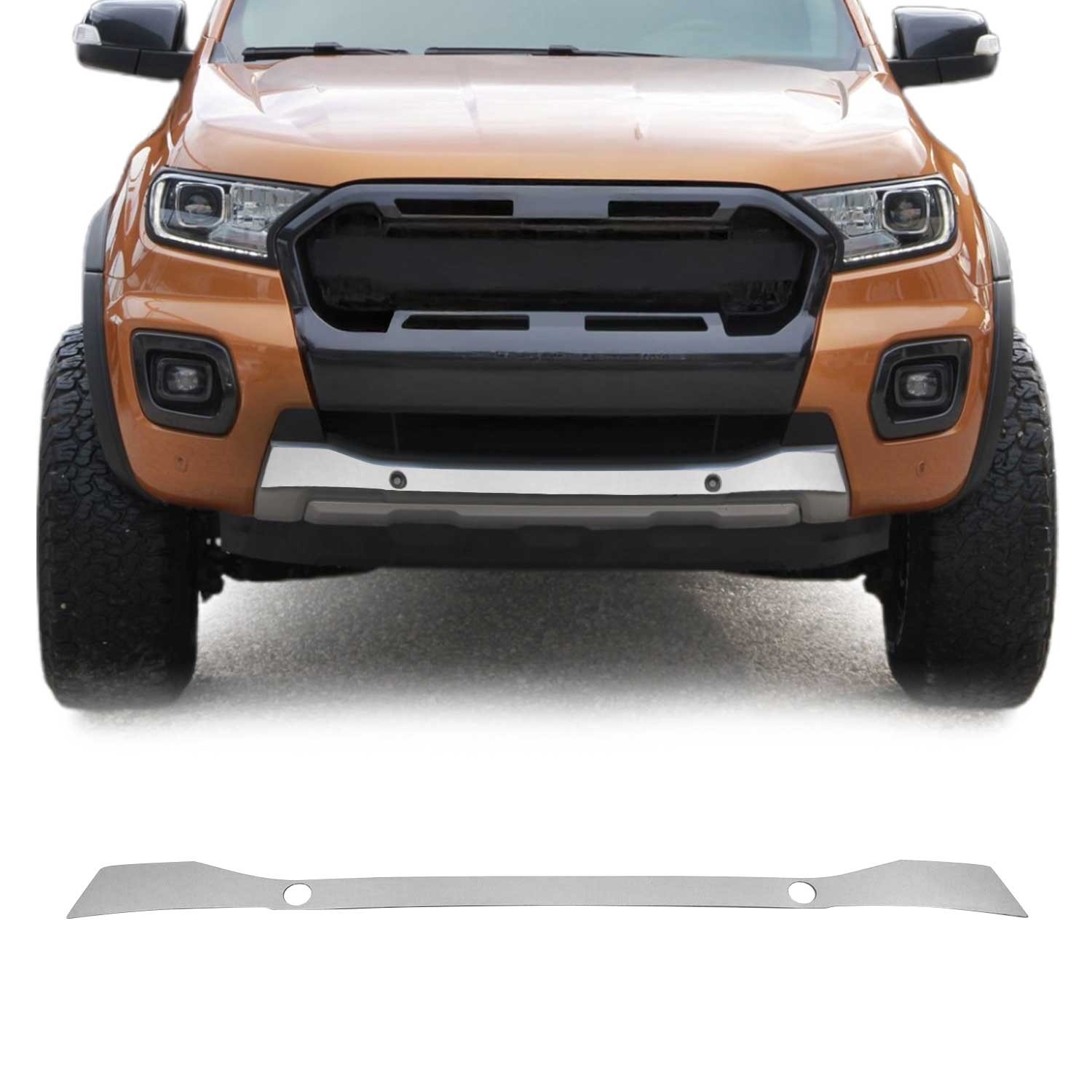 Garniture de pare-chocs avant pour Ford Ranger 2018-2022 calandre chrome