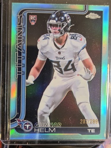 2025 Topps Chrome #305 Gunnar Helm Teal Refractor #/299