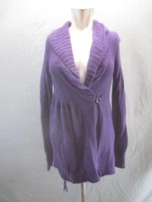 TALULA Size XS Womens Purple Lambswool Angora Cashmere One Button Cardigan 164