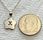 Kit Heath Sterling Silver 925 Kids Alphabet Flower Initial x Necklace 12-14" NWT — photo 2