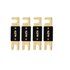 The Wires Zone High-Quality Gold Plated 80A Amp ANL Fuse 4 Pack 