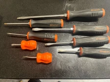 Snap On 8 pc Instinct Soft Grip Combination Screwdriver Set SGDX80B