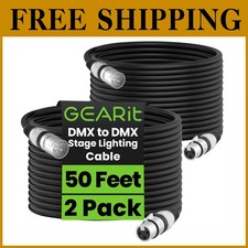 DJ Stage Lighting Cable 50ft 3-Pin Balanced Shielded