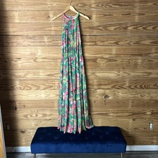 Tahari Flowy Spring/summer Halter Neck Maxi Dress Size 12