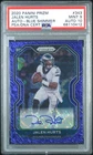 2020 PANINI PRIZM #343 JALEN HURTS AUTO-BLUE SHIMMER/25 PSA 10