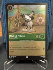 Disney Lorcana Fabled Mickey Mouse Steamboat Pilot Cold Foil Common 80/204