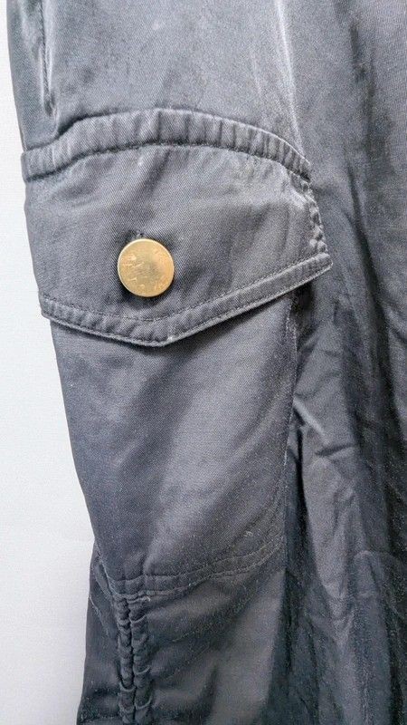 Tall The Look Black Ruched Cargo Trousers UK 12 Y2K Utility Drawstring image 2