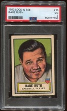 1952 TOPPS LOOK 'N SEE BABE RUTH #15 BASEBALL MLB NEW YORK YANKEES HOF PSA 3