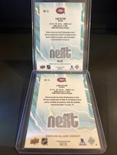 2025-26 Allure Lane Hutson HUES NEXT BLUE #bc HN-15 CANADIENS MINT + Bonus Card 