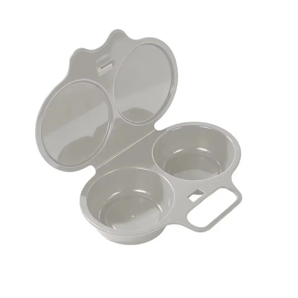 전자레인지용 계란찜기, 식품 등급 플라스틱 주방 조리틀, 흰색, 16cm 4