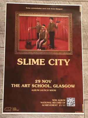 SLIME CITY Concert poster - Glasgow nov.2025 tour music show -- Gig memorabilia.