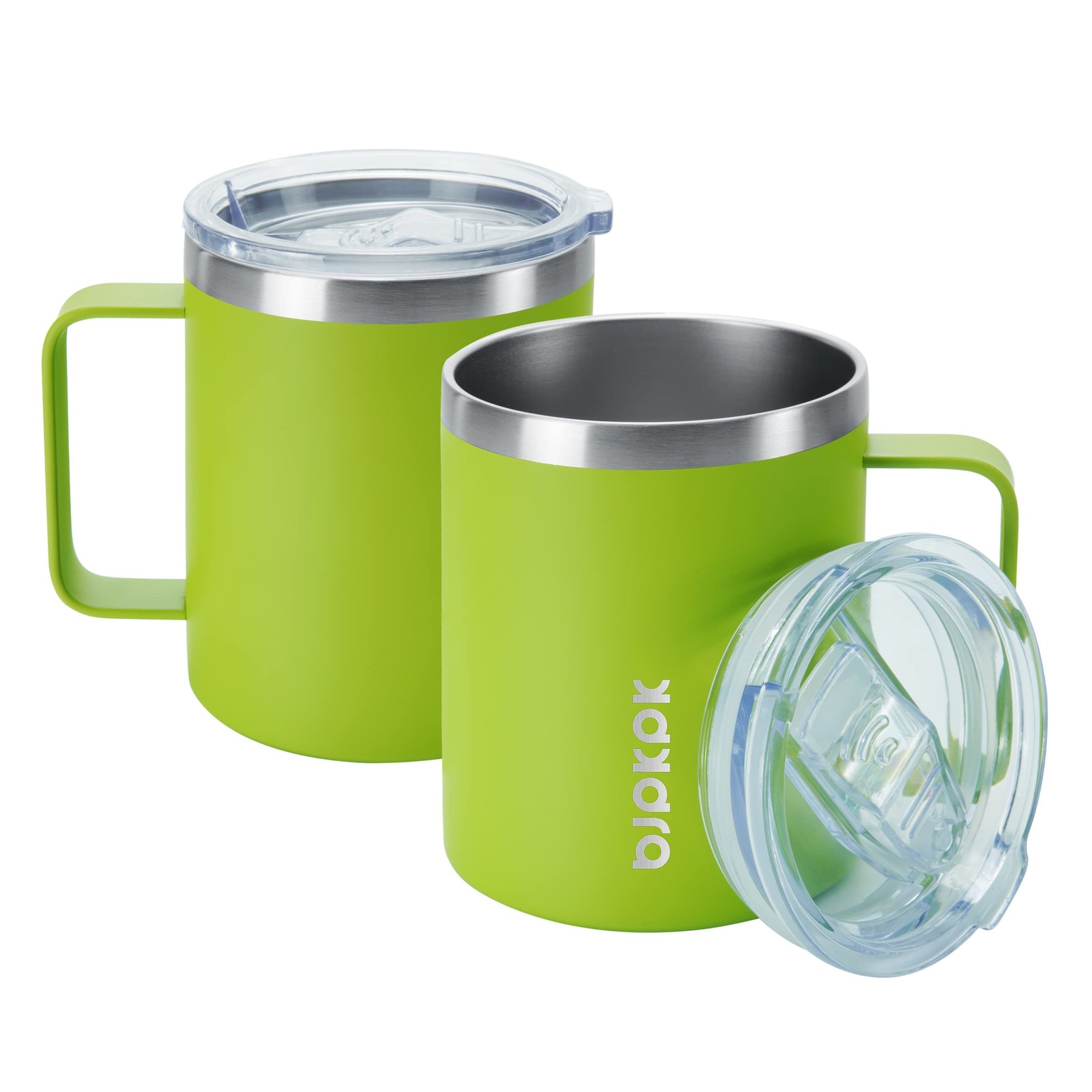 2 pcs Insulated Coffee Mug, 14oz Insulated Tumbler with Lid, Stainless Steel ...