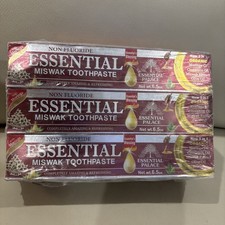 6 Pack Essential Miswak Toothpaste 6.5oz Non Fluoride Organic Moringa Honey