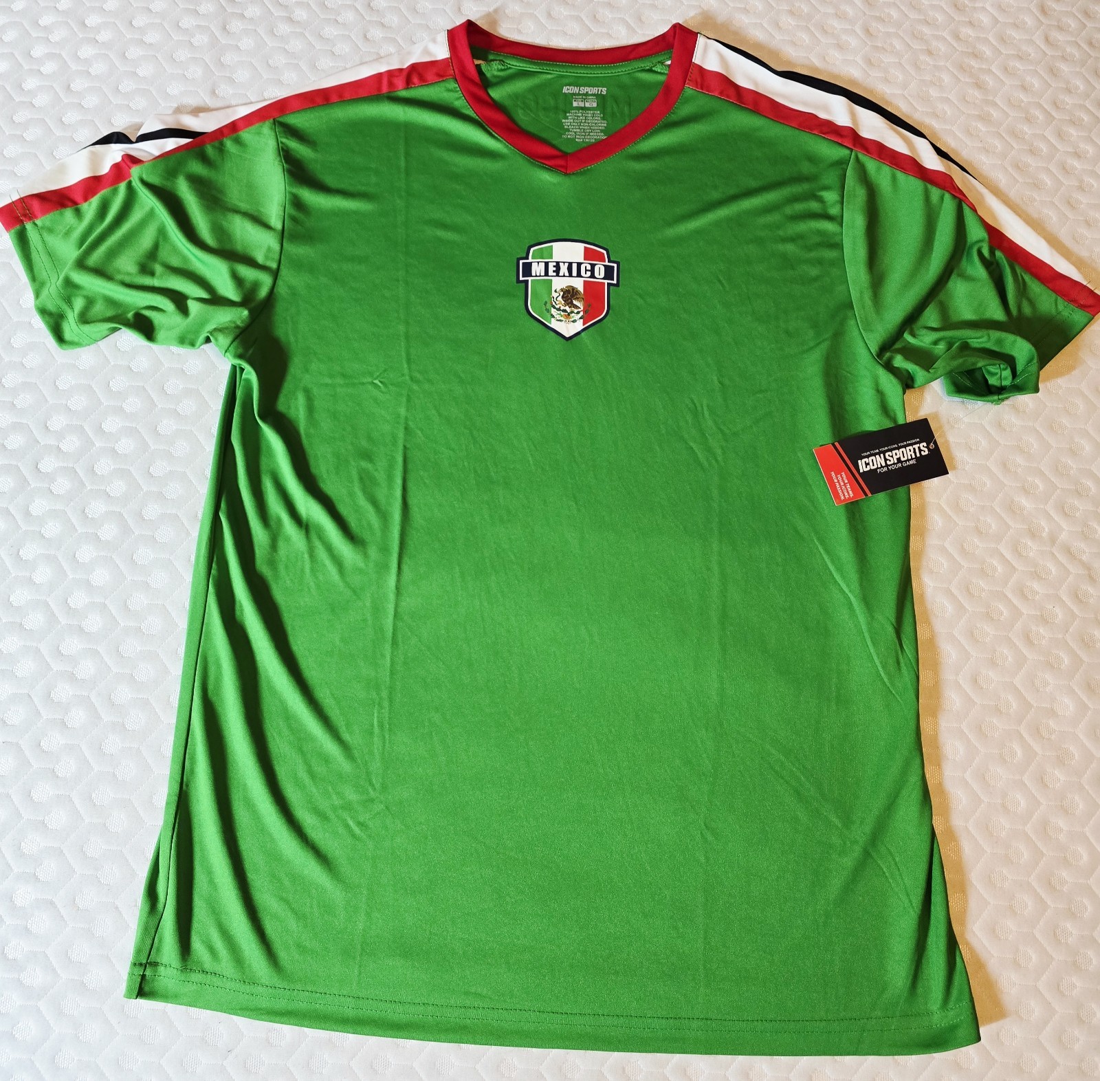 Mexico Soccer Jersey Icon Sports Mens Large Futebol Green NWT New