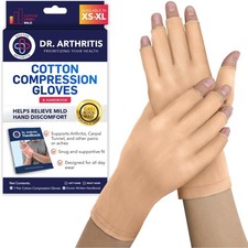 Medium-Size Arthritis Gloves - Doctor-Developed Open Finger Compression Design