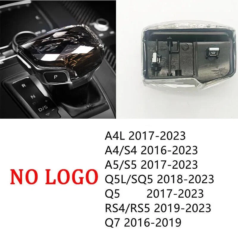 LHD Crystal Handle Gear Shift Knob Cover with Sticker For Audi A4 A6 Q5 Q7 Q8 A8 - Image 2 of 4