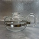 Vtg PYREX Flame Ware 8446-B Glass Stove Top Coffee/Tea Pot Kettle With Lid A1