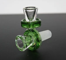 14mm DONUT BOWL GREEN 14mm GREEN GLASS BOWL