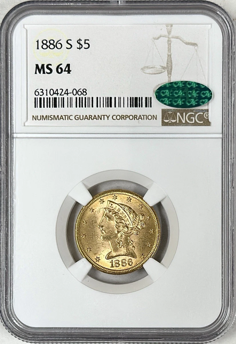 1886 Year Half Eagle $5 US Gold Coins (Pre - 1933) for sale | eBay