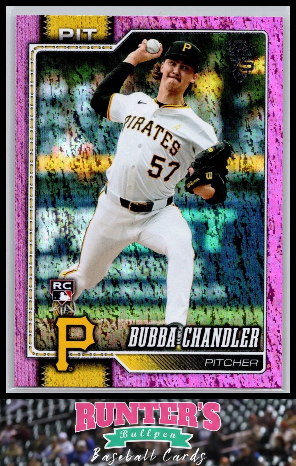 2026 Topps #283 Bubba Chandler Pirates RC Pink Holo Foil SP