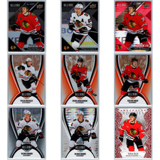 TEAM LOT - CHICAGO BLACKHAWKS HOCKEY 9 Cards NHL Allure Glitter Oliver Moore