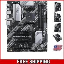AMD B550-PLUS AC-HES ATX Motherboard - 4 DDR4 Slots, PCIe 4.0, Aura Sync RGB