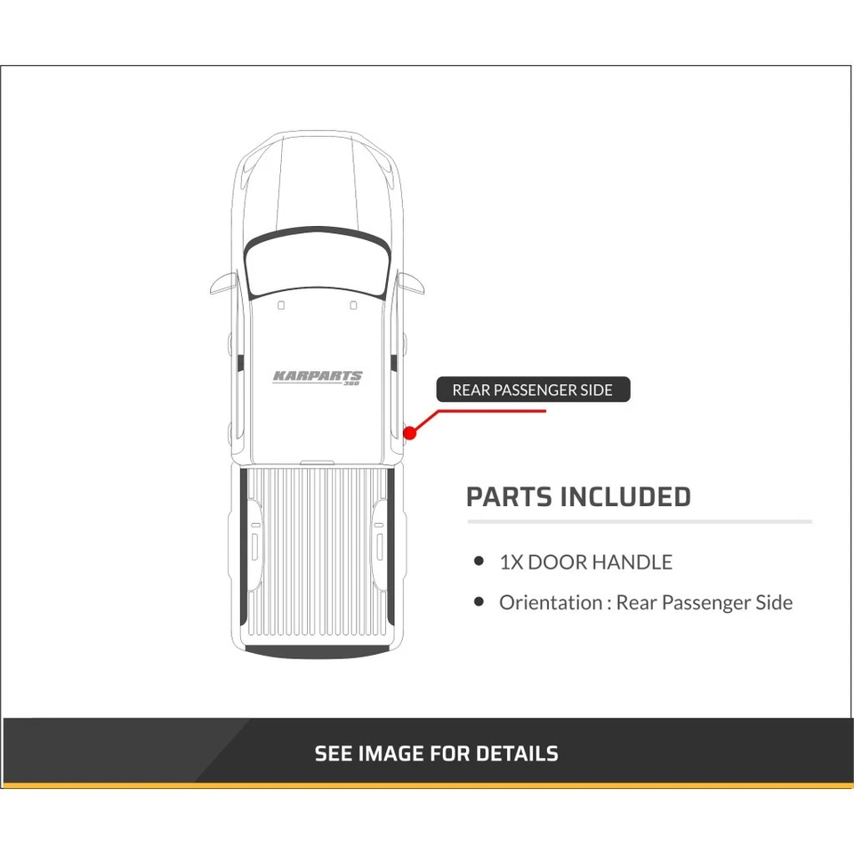 For GMC K2500 Suburban Exterior Door Handle Rear, Passenger Side (1992 - 1999) - Изображение 4 из 4