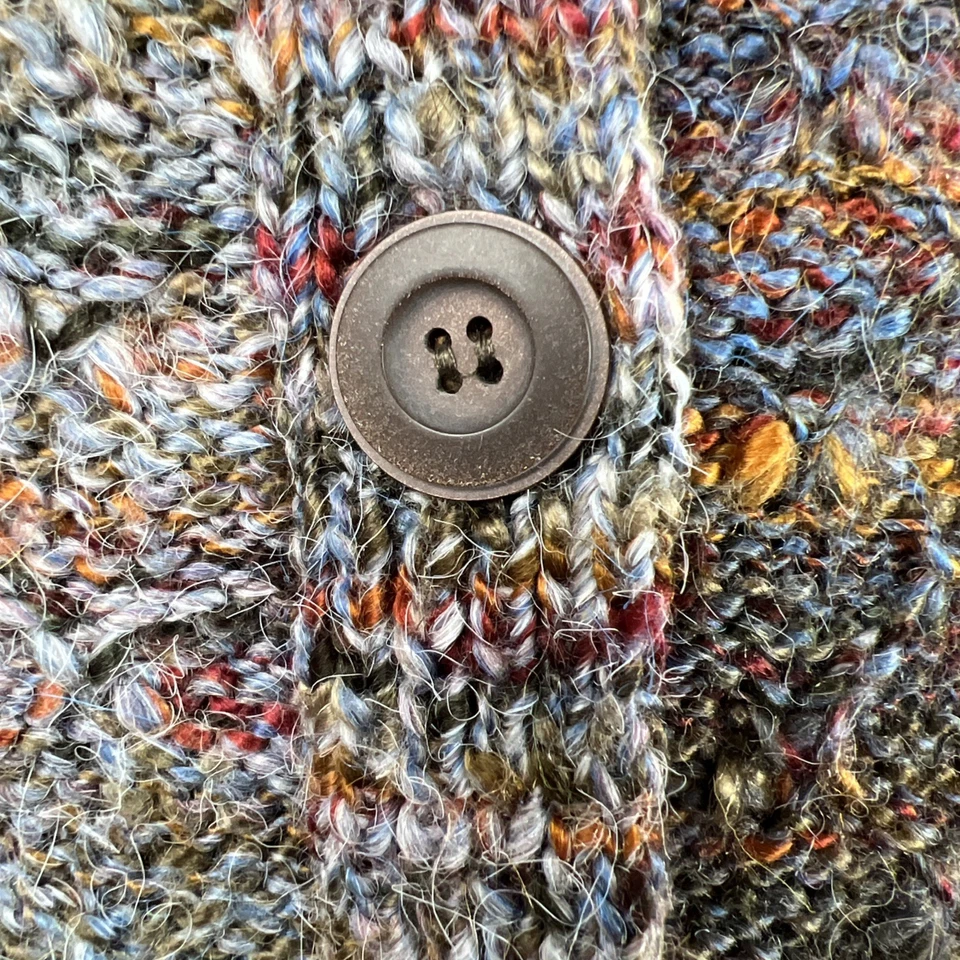 Cárdigan suéter Coldwater Creek para mujer XS con botones grueso tejido multicolor Foto 3 de 4