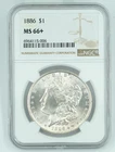 1886 NGC MS66+ Morgan Silver Dollar Blast White