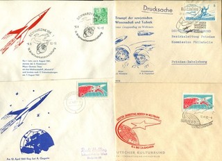 GDR lot of 23 documents on the theme/motif space #43309