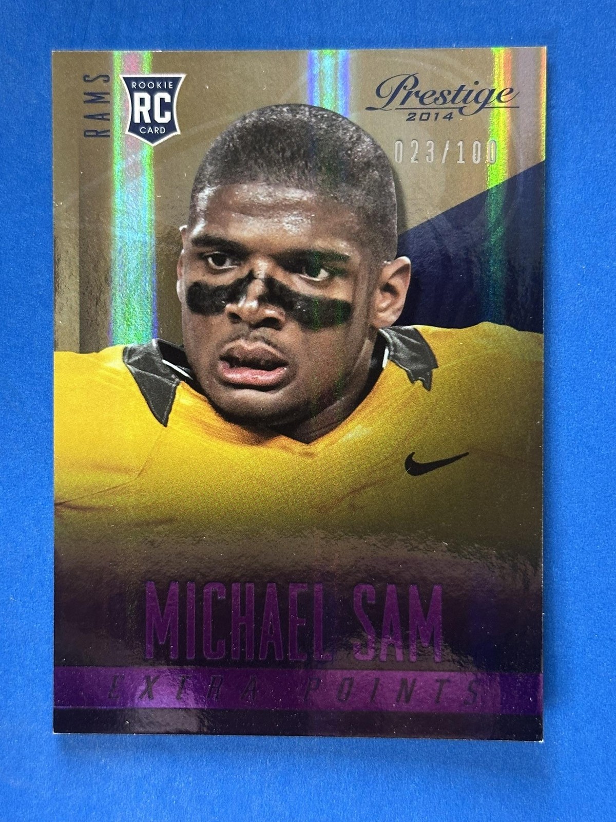 2014 Panini Prestige Extra Points Purple #272 Michael Sam St. Louis Rams #/100
