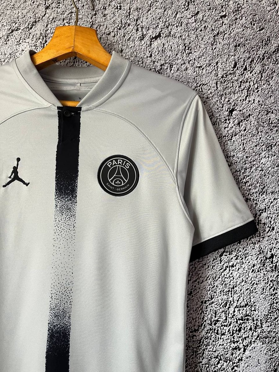 Jordan PSG Football Jersey Paris Saint-Germain Grey Shirt Size S