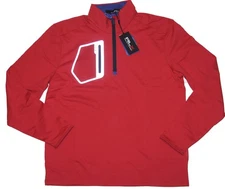 Ralph Lauren RLX Golf Stretch Jersey Quarter-Zip Pullover Red Size L $125