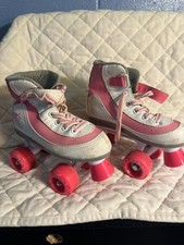 FireStar Girls Quad Roller Skates Pink White Size 2