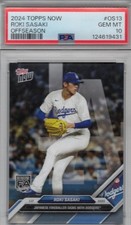 2024-25 Topps Now Off-Season Roki Sasaki #OS-13 Dodgers PSA 10